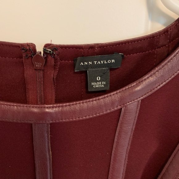 Ann Taylor burgundy dress - Picture 2 of 5